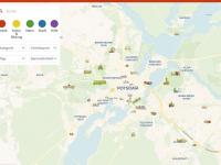 Screenshot des interaktiven Stadtplans von Potsdam